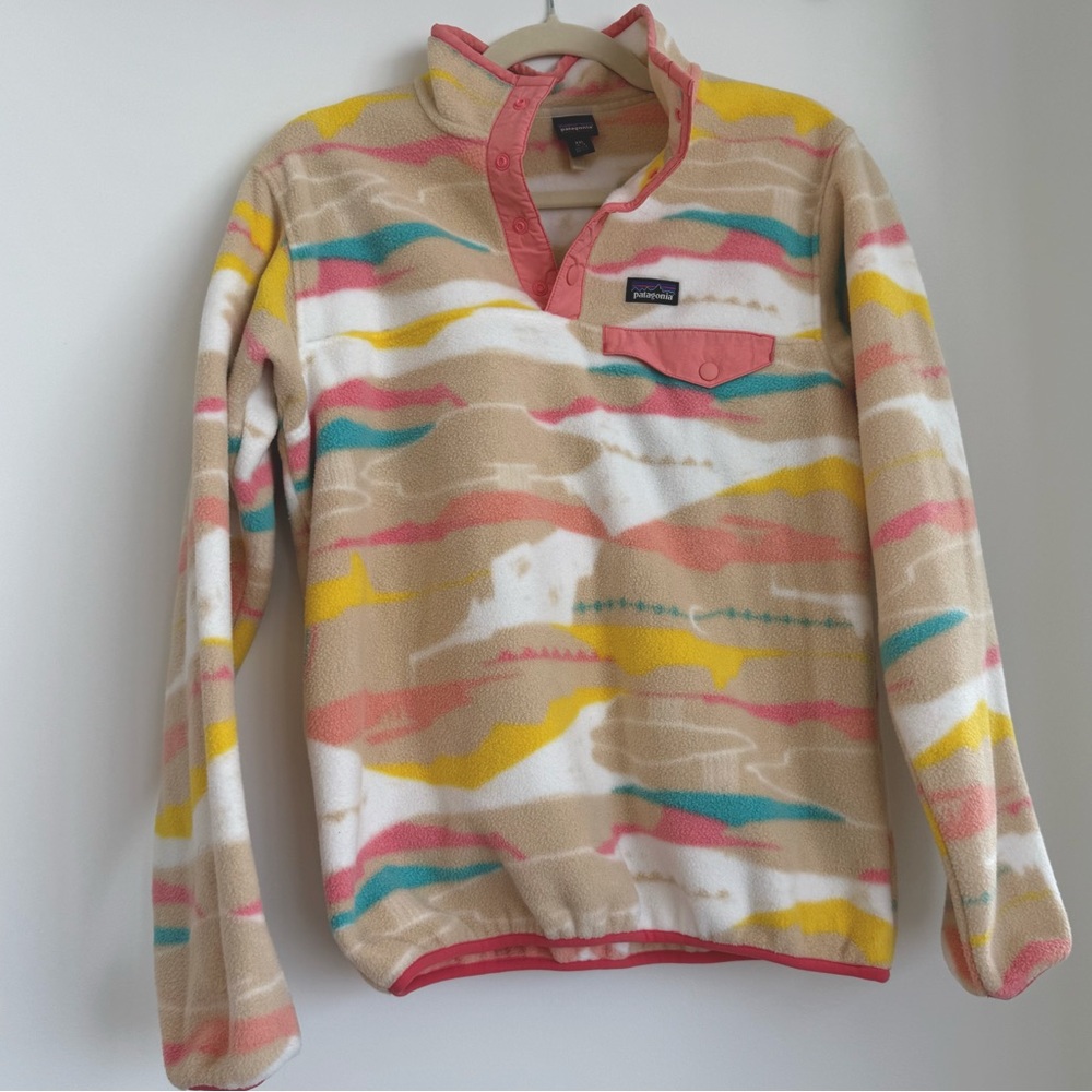 Patagonia Girls Multicolor Snap-T Fleece Pullover